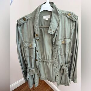 LOFT Sage Utility Jacket with Brass Accents